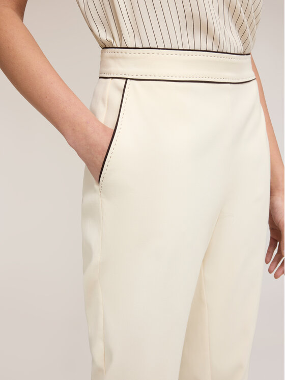 Motivi Motivi Pantaloni di tessuto P00BQ004559N011 Bianco Regular Fit