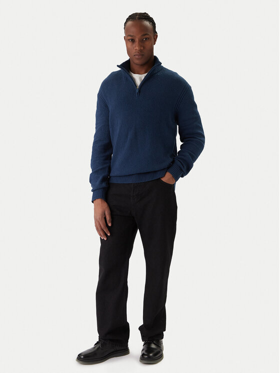 Jack & Jones Jack & Jones Sweater Point 12287316 Kék Relaxed Fit