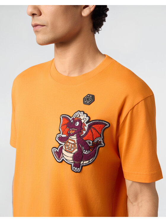 PHILIPP PLEIN PHILIPP PLEIN T-shirt 31374 Arancione Regular Fit