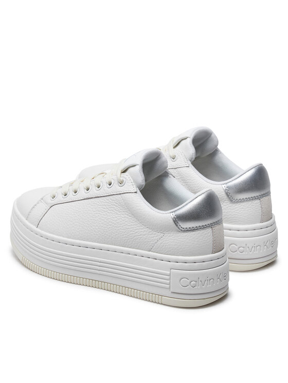 Calvin Klein Jeans Calvin Klein Jeans Laisvalaikio batai Bold Flatf Low Mix Ohb YW0YW01632 Balta