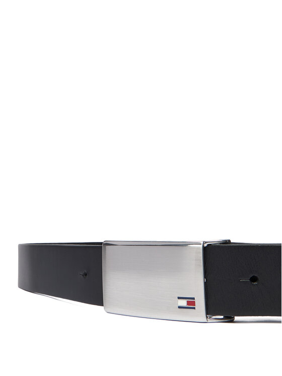 Tommy Hilfiger Tommy Hilfiger Vyriškas Diržas Th Plaque Belt 3.5 Adj AM0AM01995 Juoda