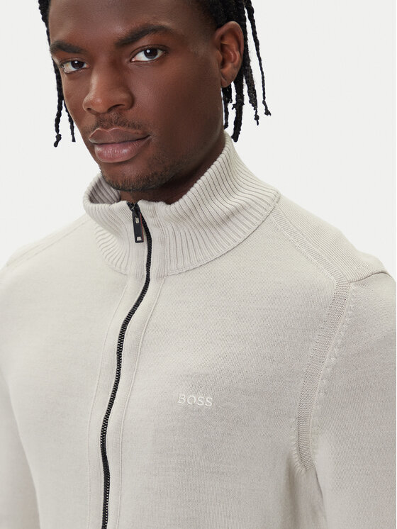 BOSS BOSS Sweter Avac_FZ 50501750 Beżowy Regular Fit