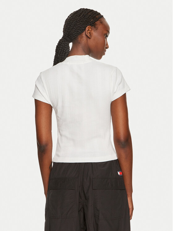 Calvin Klein Jeans Calvin Klein Jeans Bluză Variegated J20J223564 Alb Slim Fit