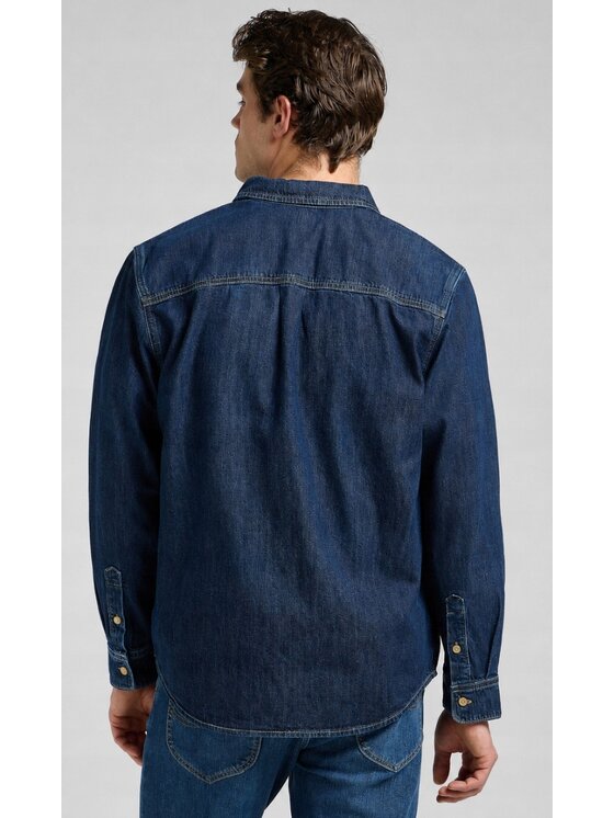 Lee Lee camicia di jeans No Pocket Button Down Blu Relaxed Fit