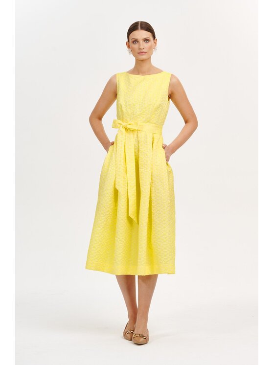 CASTELLANI CASTELLANI Sukienka codzienna Sukienka Emilie Żółty Regular Fit