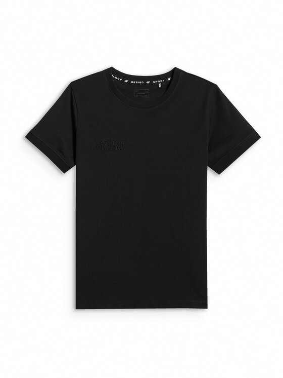 4F 4F T-Shirt SPORTS CLUB Czarny Regular Fit