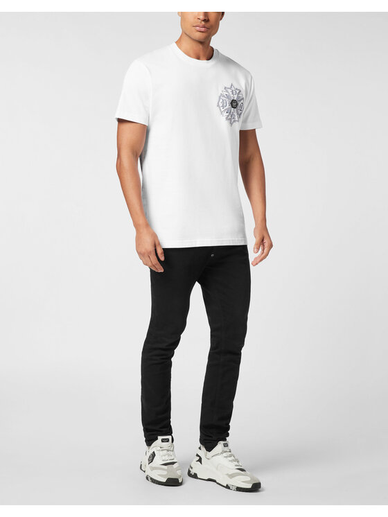 PHILIPP PLEIN PHILIPP PLEIN T-Shirt 26169 Biały Regular Fit