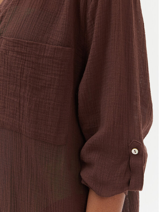 Seafolly Seafolly Košulja Crinkle 55536-CU Smeđa Relaxed Fit