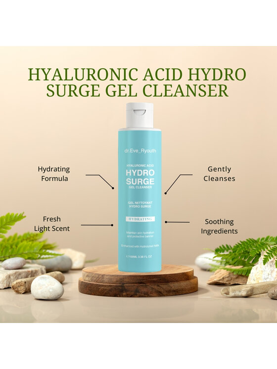 dr. Eve Ryouth dr. Eve Ryouth Oczyszczający Z Kwasem Hialuronowym Hydro Surge 100 Ml Żel