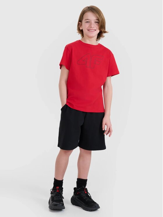 4F 4F T-shirt 4FJWSS25TTSHM2325-62S Rosso Oversize