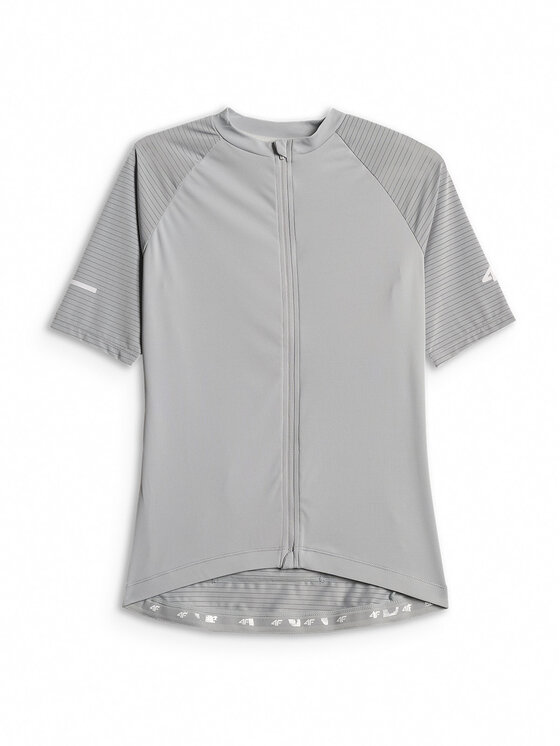 4F 4F Koszulka rowerowa ALTERNATIVE PATH Szary jasny Slim Fit