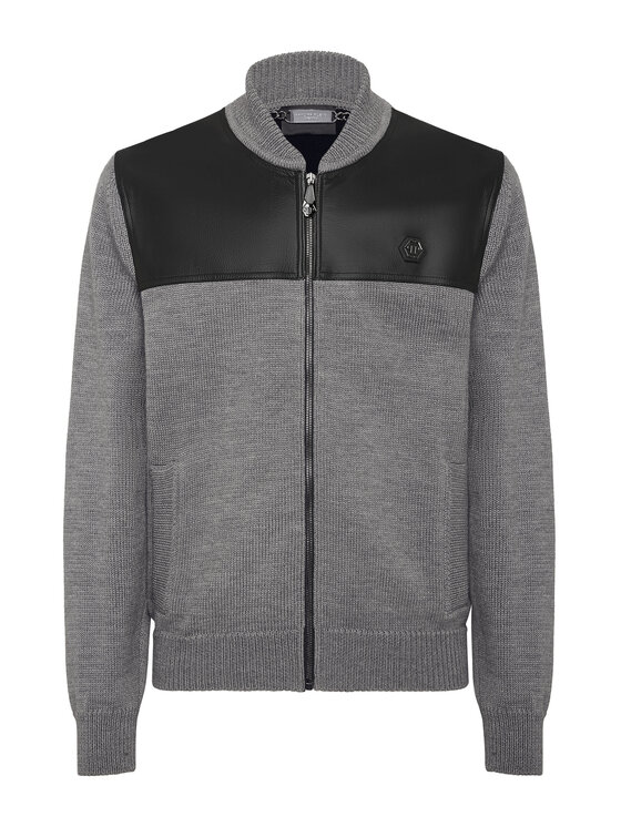 PHILIPP PLEIN PHILIPP PLEIN Kurtka bomber 19837 Czarny Regular Fit