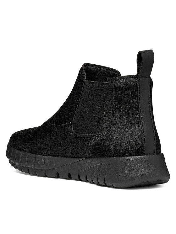 Geox Geox Kotníková obuv s elastickým prvkem D Flextride D669AD 000QS C9999 Černá