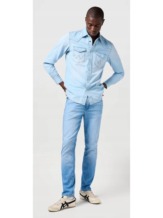 Wrangler Wrangler Jeansy Larston Niebieski Slim Fit