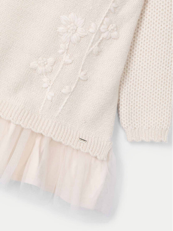 Mayoral Mayoral Vestito di maglia 4918 Beige Regular Fit