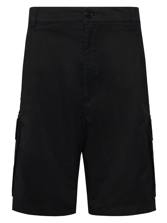HUGO HUGO Auduma šorti Craysen 50556891 Melns Straight Fit
