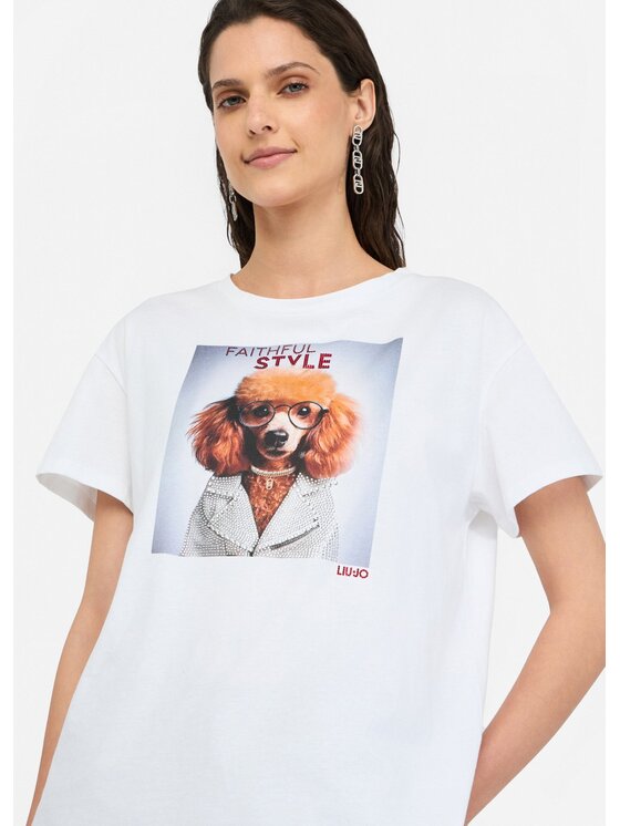 Liu Jo Liu Jo T-shirt MF5414JS923P9144 Bianco Regular Fit