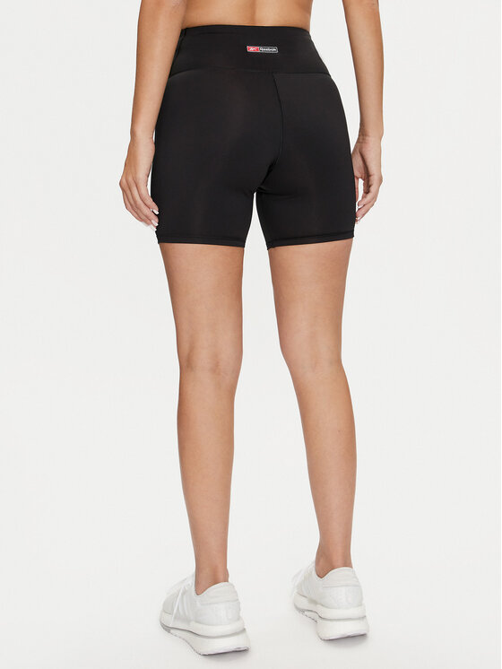 Reebok Reebok Pantaloni scurți sport Lux Bold Blike 100075384 Negru Slim Fit