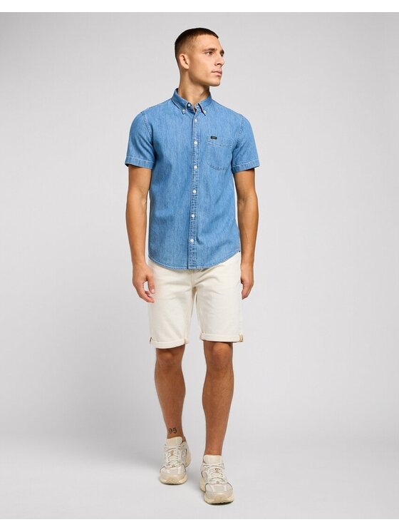 Lee Lee Camicia SS BUTTON DOWN Blu Regular Fit