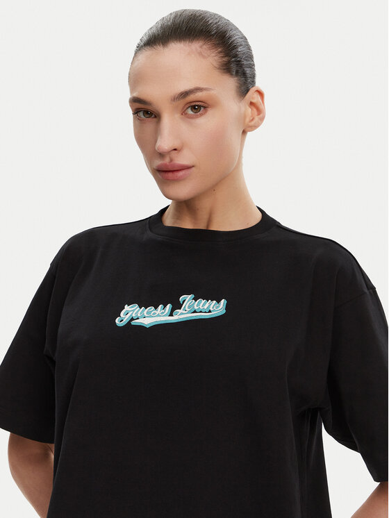 Guess Jeans Guess Jeans T-Shirt W5GI29 K8HM0 Czarny Regular Fit