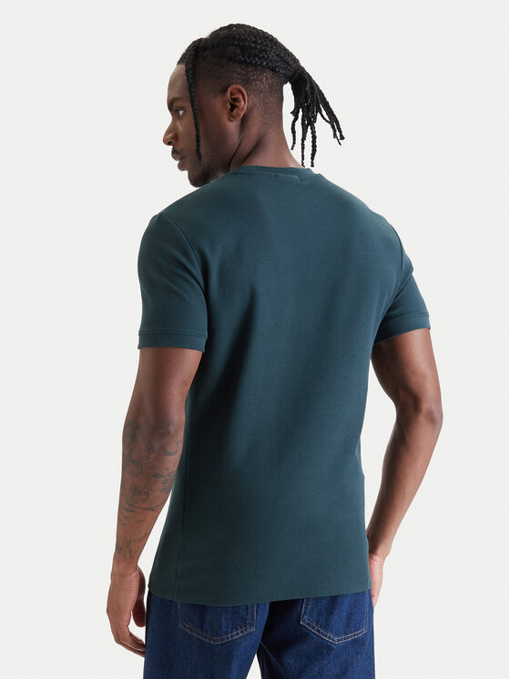 Calvin Klein Jeans Calvin Klein Jeans Tricou Micro Waffle LV04RF206G Verde Slim Fit