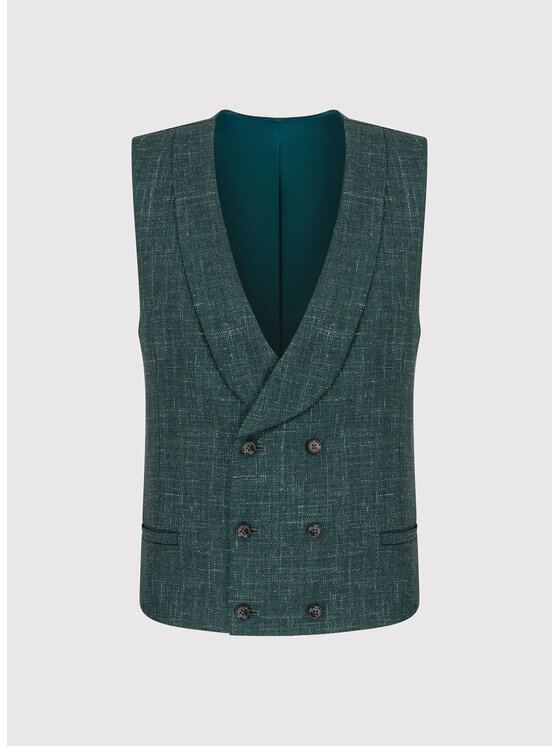 Pako Lorente Pako Lorente Kamizelka P23WP-8X-007 Zielony Slim Fit