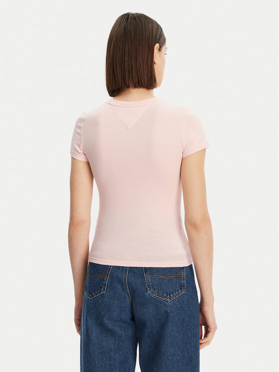 Tommy Jeans Tommy Jeans Póló DW0DW20459 Rózsaszín Slim Fit