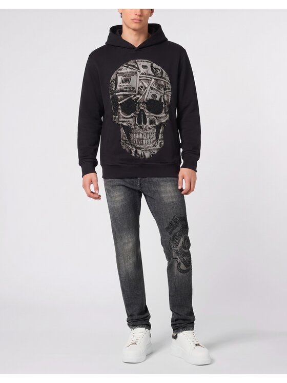 PHILIPP PLEIN PHILIPP PLEIN Bluza 31599 Czarny Regular Fit