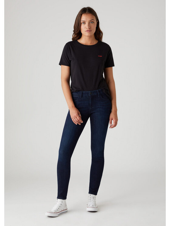 Wrangler Wrangler Jeansy SKINNY Niebieski Skinny Fit