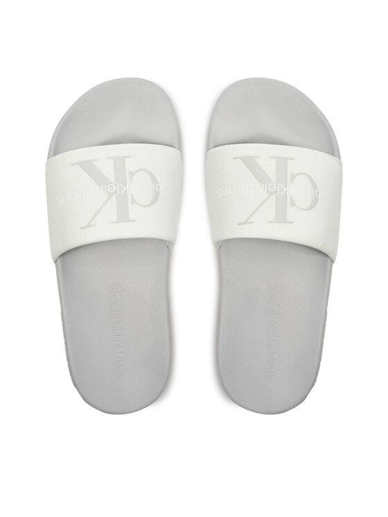 Calvin Klein Jeans Calvin Klein Jeans Шльопанці Slide Monogram Co YW0YW00103 Écru