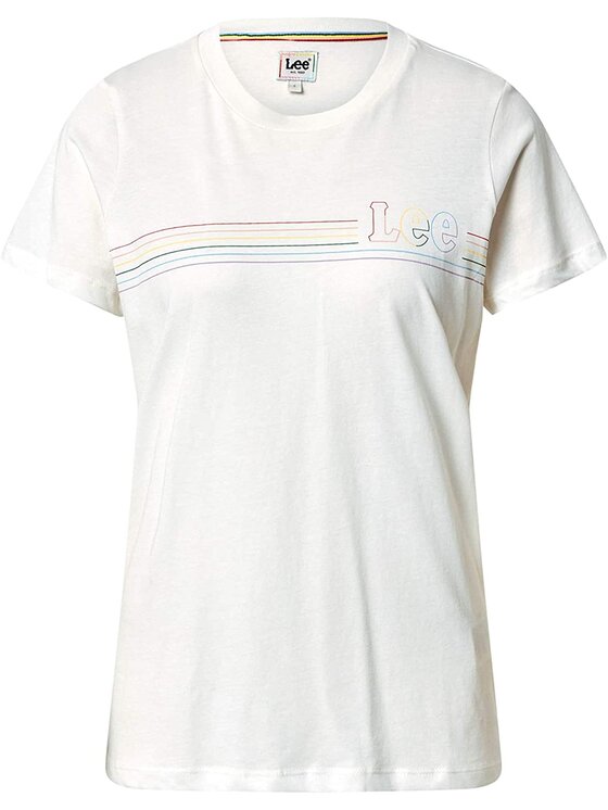 Lee Lee T-shirt PRIDE TEE Bianco Regular Fit