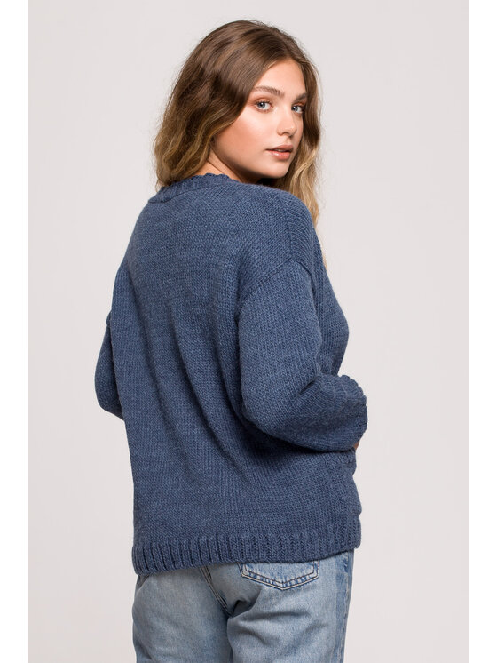 BeWear BeWear Sveter BK074 Modrá Comfortable Fit