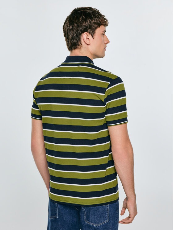BIG STAR BIG STAR Polo SEULIS Zielony Basic Fit