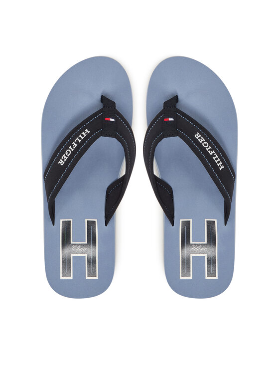 Flip flop Tommy Hilfiger Hilfiger H Padded Beach Sandal FM0FM05536 Bleumarin