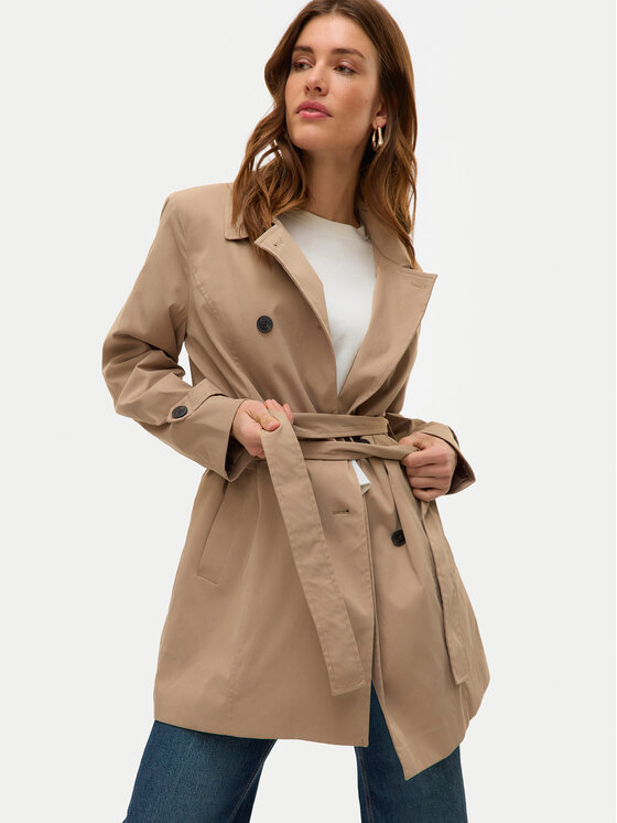 Vero Moda Vero Moda Trenčkot Chelsea 10329343 Béžová Regular Fit