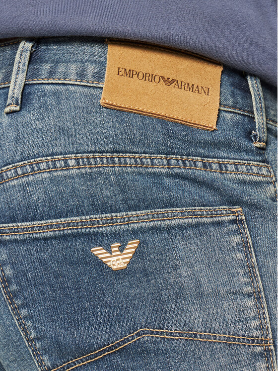 Emporio Armani Emporio Armani Džinsai 3H1J06 1DLRZ 0942 Tamsiai mėlyna Slim Fit
