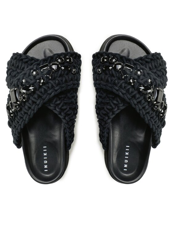 Inuikii Inuikii Ciabatte Woven Stones 70103-106 Nero