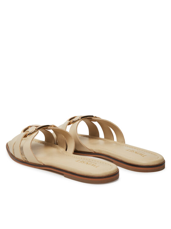 TWINSET TWINSET Klapki 251TGT090 Beżowy