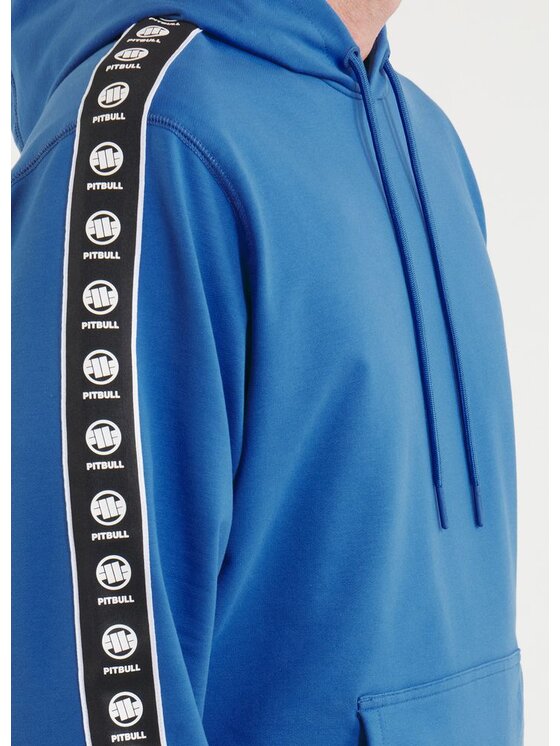 PITBULL PITBULL Bluza Bluza męska z kapturem TAPE NUGGET L Niebieski Regular Fit