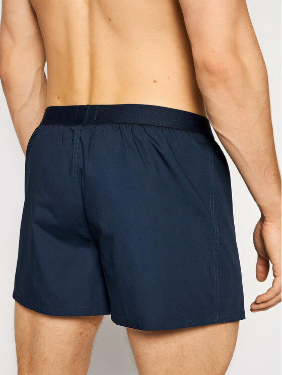 Tommy Hilfiger Tommy Hilfiger Bokserki Cotton Woven Boxer Icon 1U87905489 Granatowy