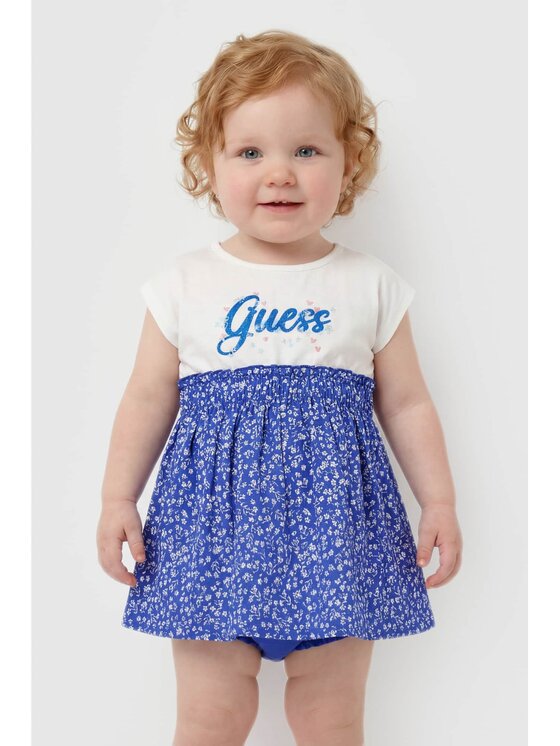 Guess Kids Guess Kids Každodenní šaty 181326 Světle modrá Classic Fit