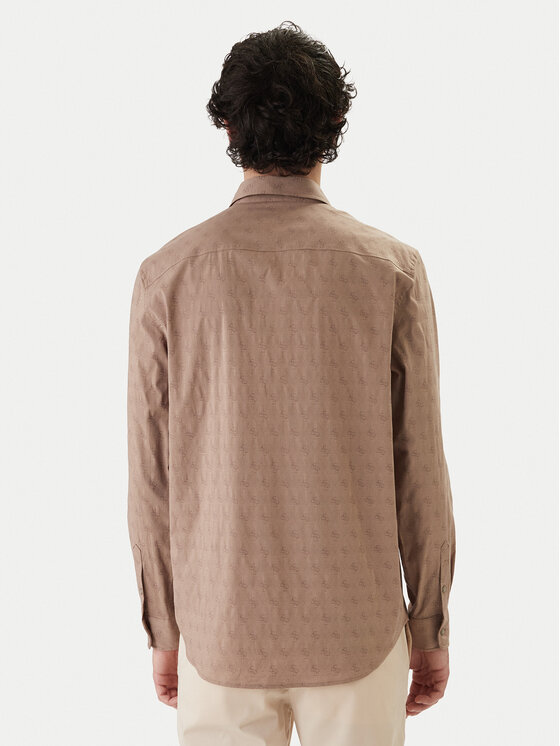 Guess Guess Camicia M6GH18 W1713 Marrone Regular Fit
