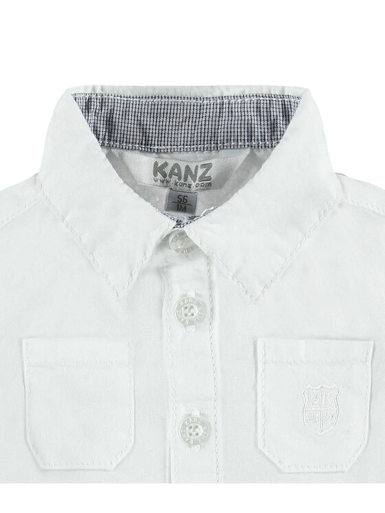 Kanz Kanz Koszula 1642733-1000 Biały Basic Fit