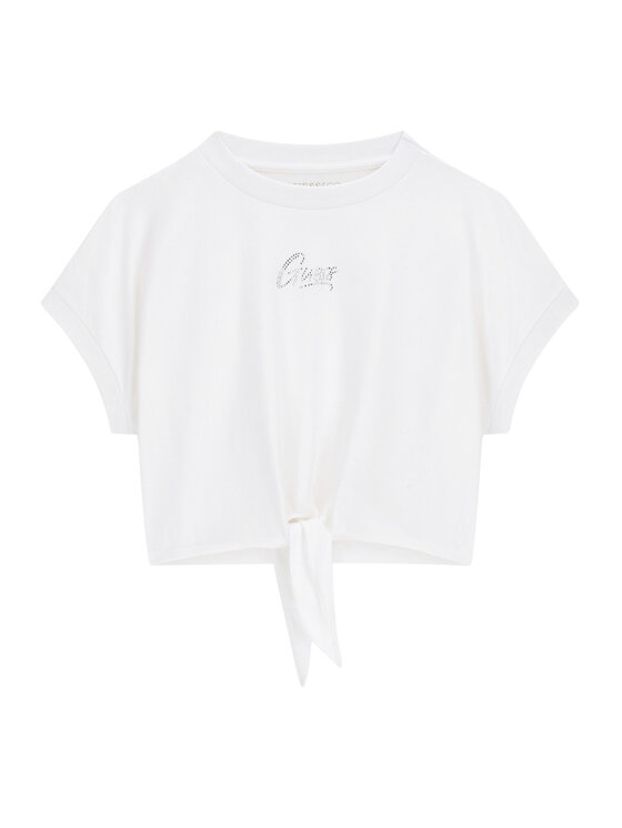 Guess Tricou J6GI29 K6YW4 Alb Relaxed Fit