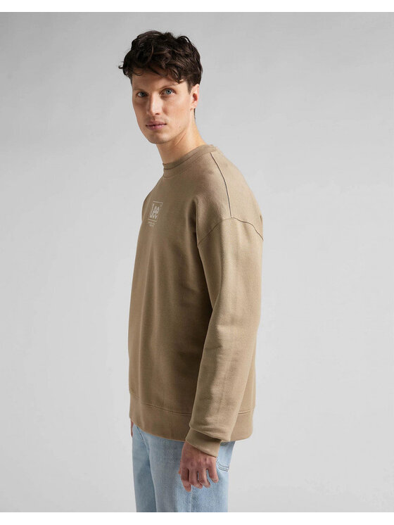 Lee Lee Felpa LOGO LOOSE Beige Regular Fit