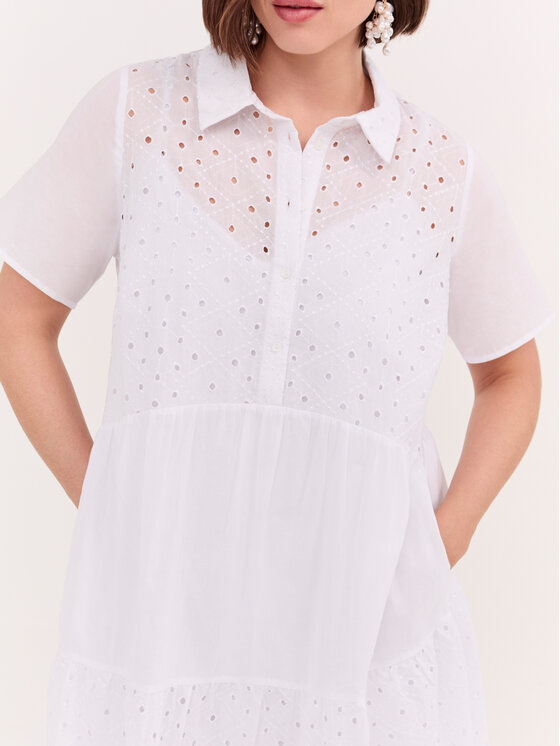 Fiorella Rubino Fiorella Rubino Sukienka wieczorowa 7085T001769N0S1 Biały A-Line Fit