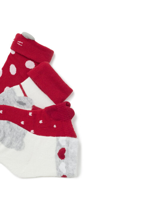 Mayoral Mayoral 4er-Set hohe Kindersocken 9.658 Rot Regular Fit
