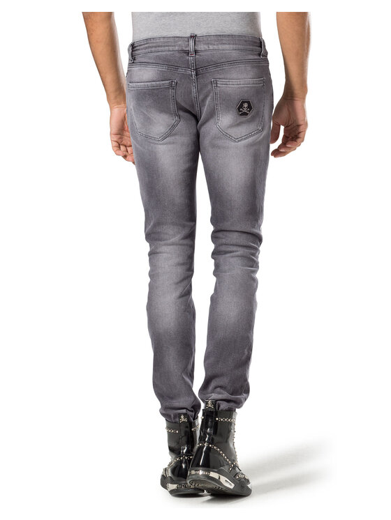 PHILIPP PLEIN PHILIPP PLEIN Džínsy 30788 Sivá Slim Fit