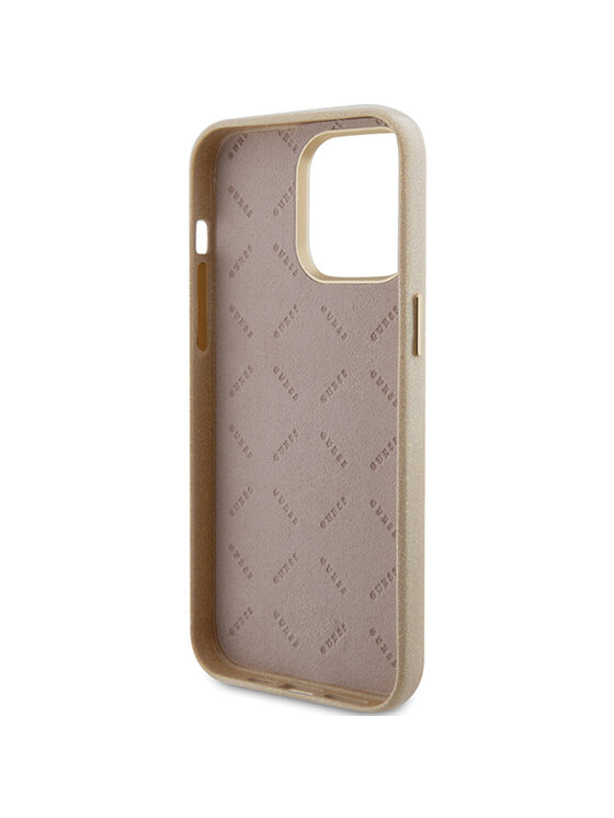 Guess Guess Etui na telefon iPhone 15 Pro Złoty