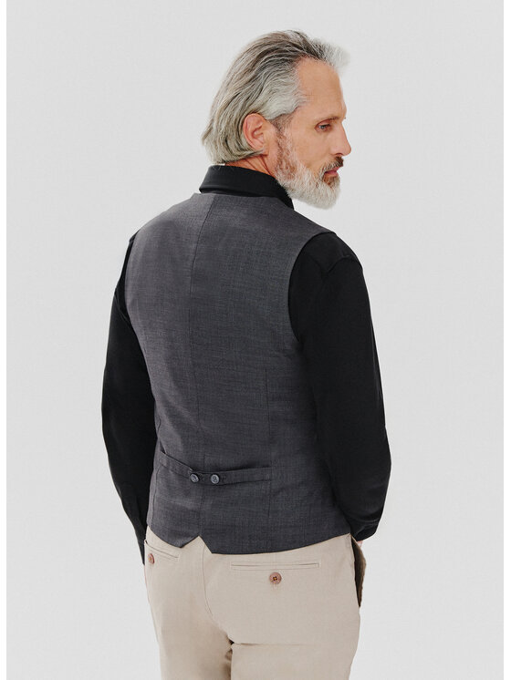 Pako Lorente Pako Lorente Kamizelka P24WF-8X-001 Szary Slim Fit
